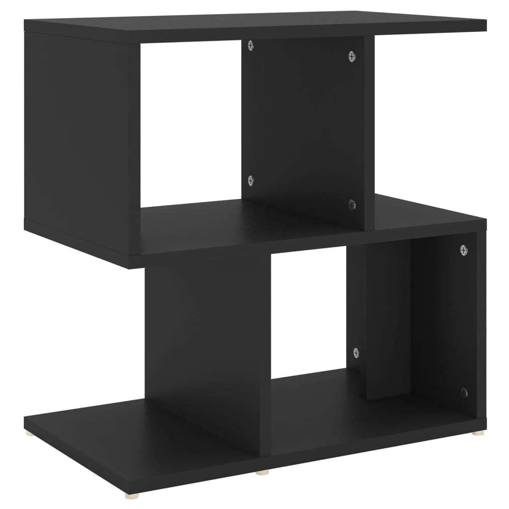 vidaXL Bedside Cabinet Black 50x30x51.5 cm Engineered Wood