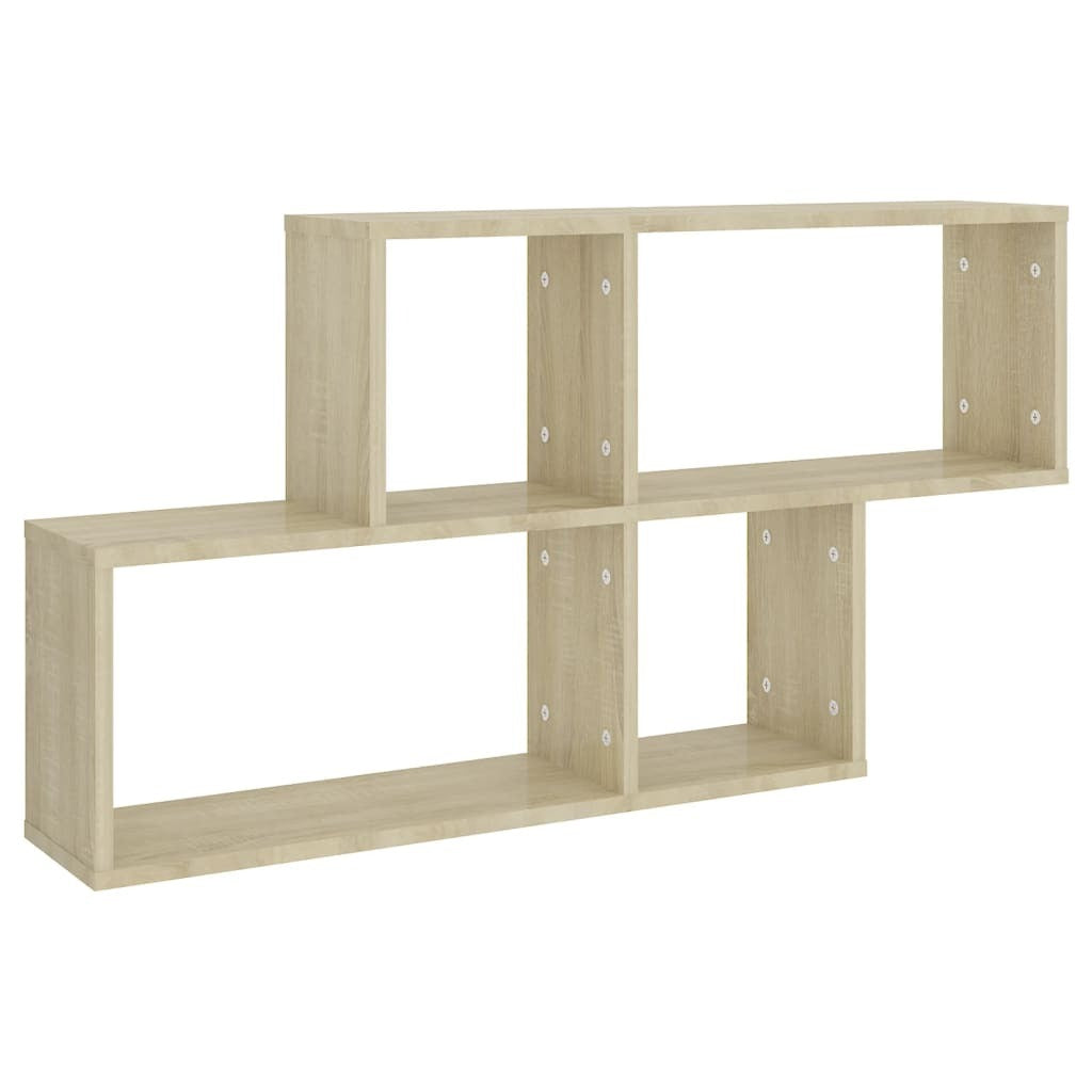 vidaXL Wall Shelf Sonoma Oak 100x18x53 cm Engineered Wood