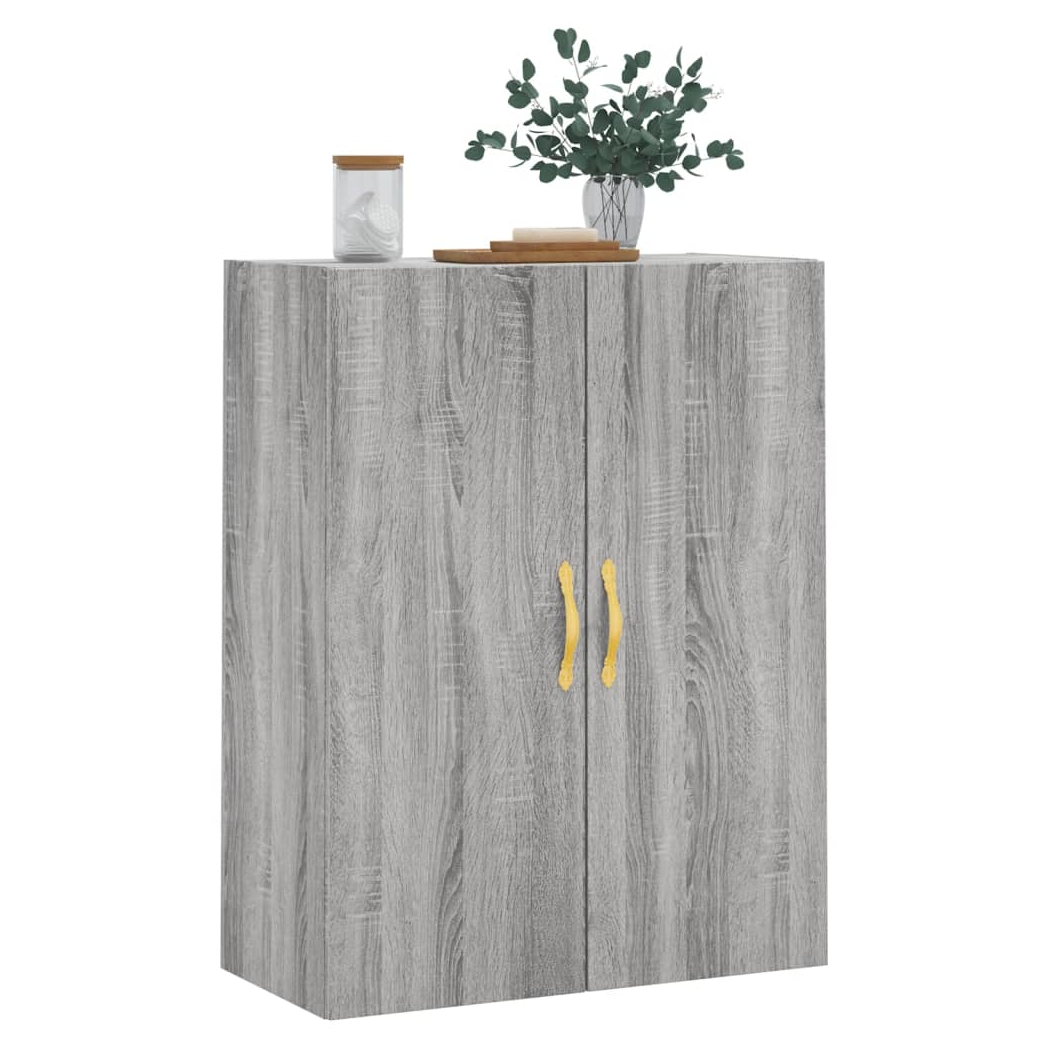 vidaXL Wall Mounted Cabinet Grey Sonoma 69.5x34x90 cm