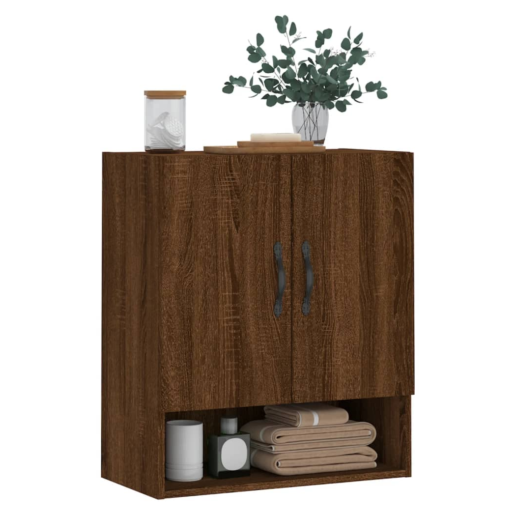 vidaXL Wall Cabinet Brown Oak 60x31x70 cm Engineered Wood