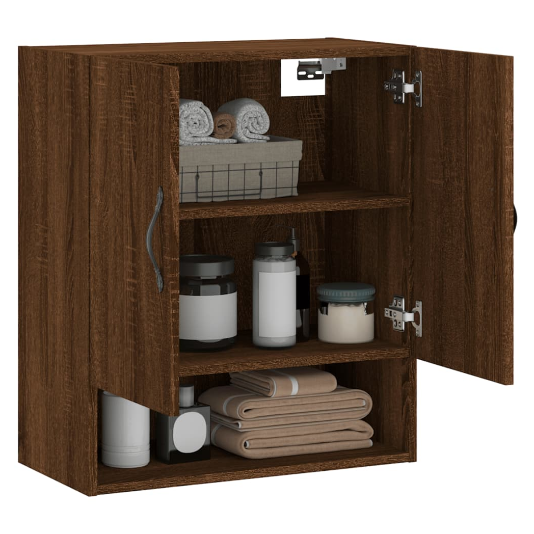 vidaXL Wall Cabinet Brown Oak 60x31x70 cm Engineered Wood