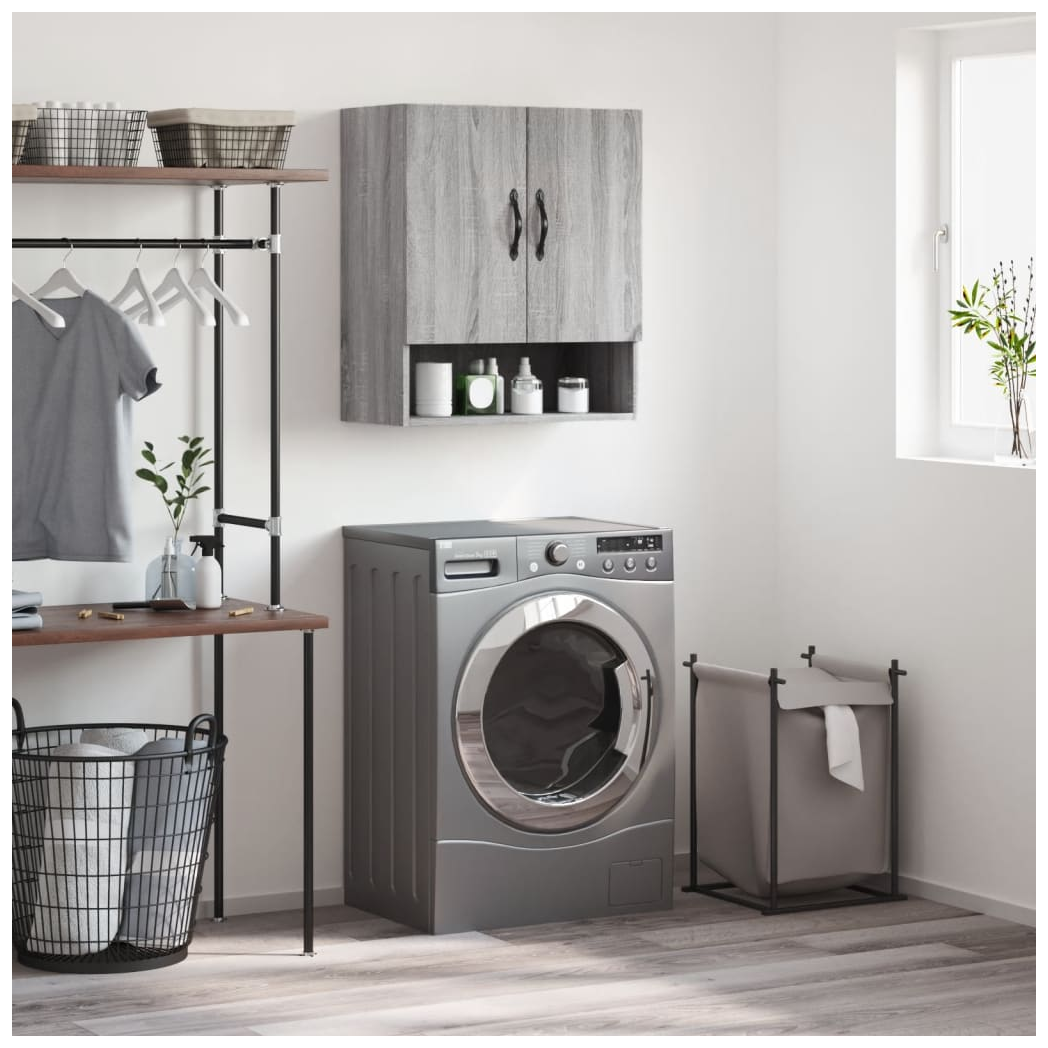 vidaXL Wall Cabinet Grey Sonoma 60x31x70 cm Engineered Wood