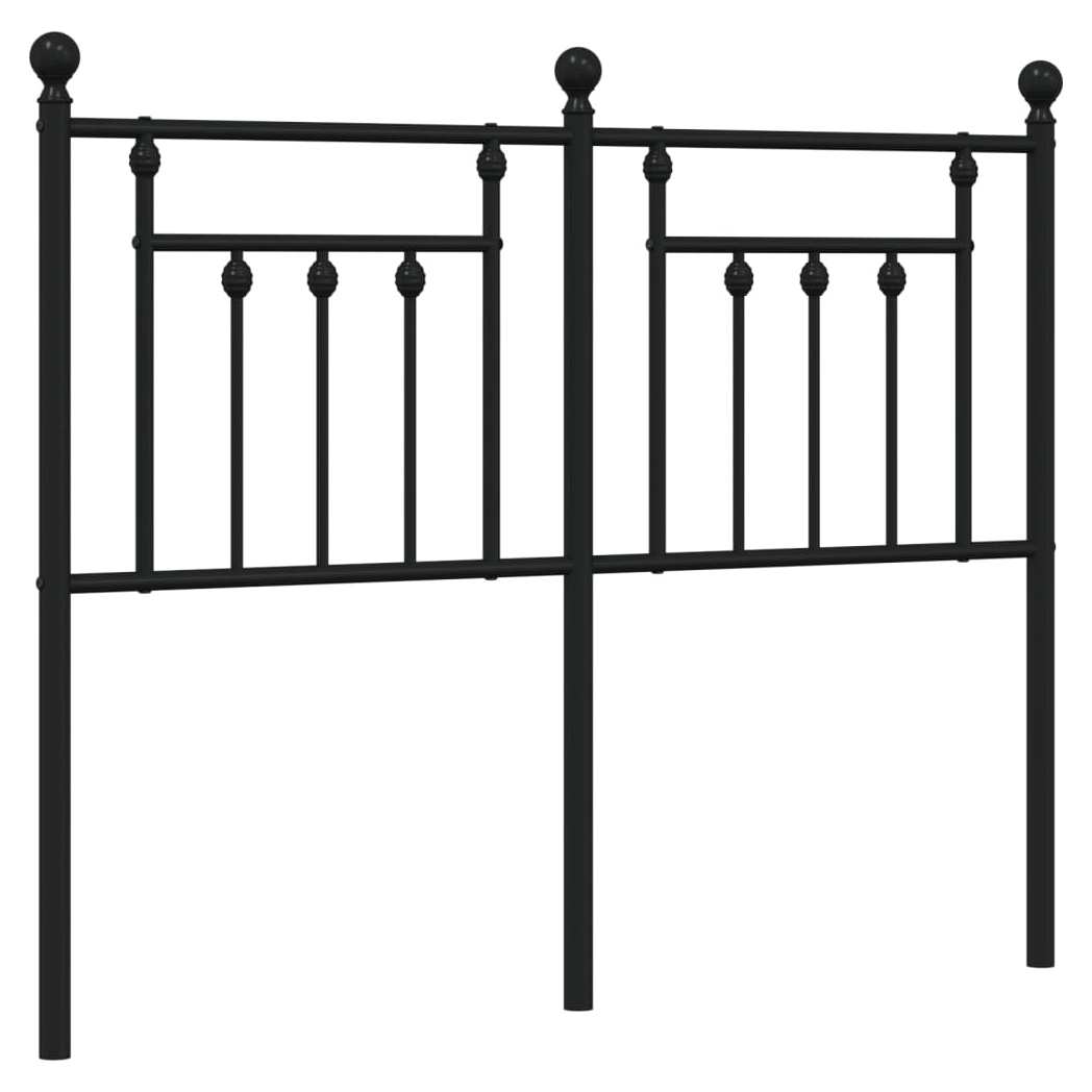 vidaXL Metal Headboard Black 120 cm