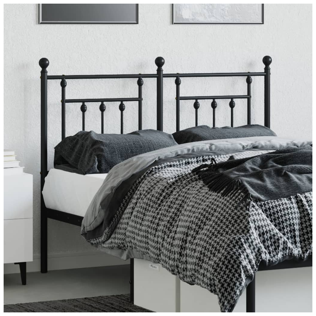 vidaXL Metal Headboard Black 120 cm