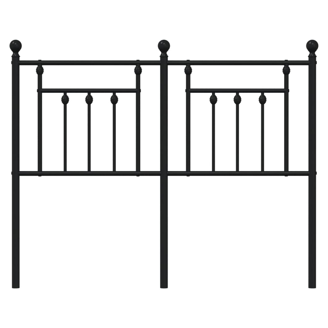 vidaXL Metal Headboard Black 120 cm