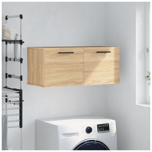 vidaXL Wall Cabinet Sonoma Oak 80x36.5x35 cm Engineered Wood