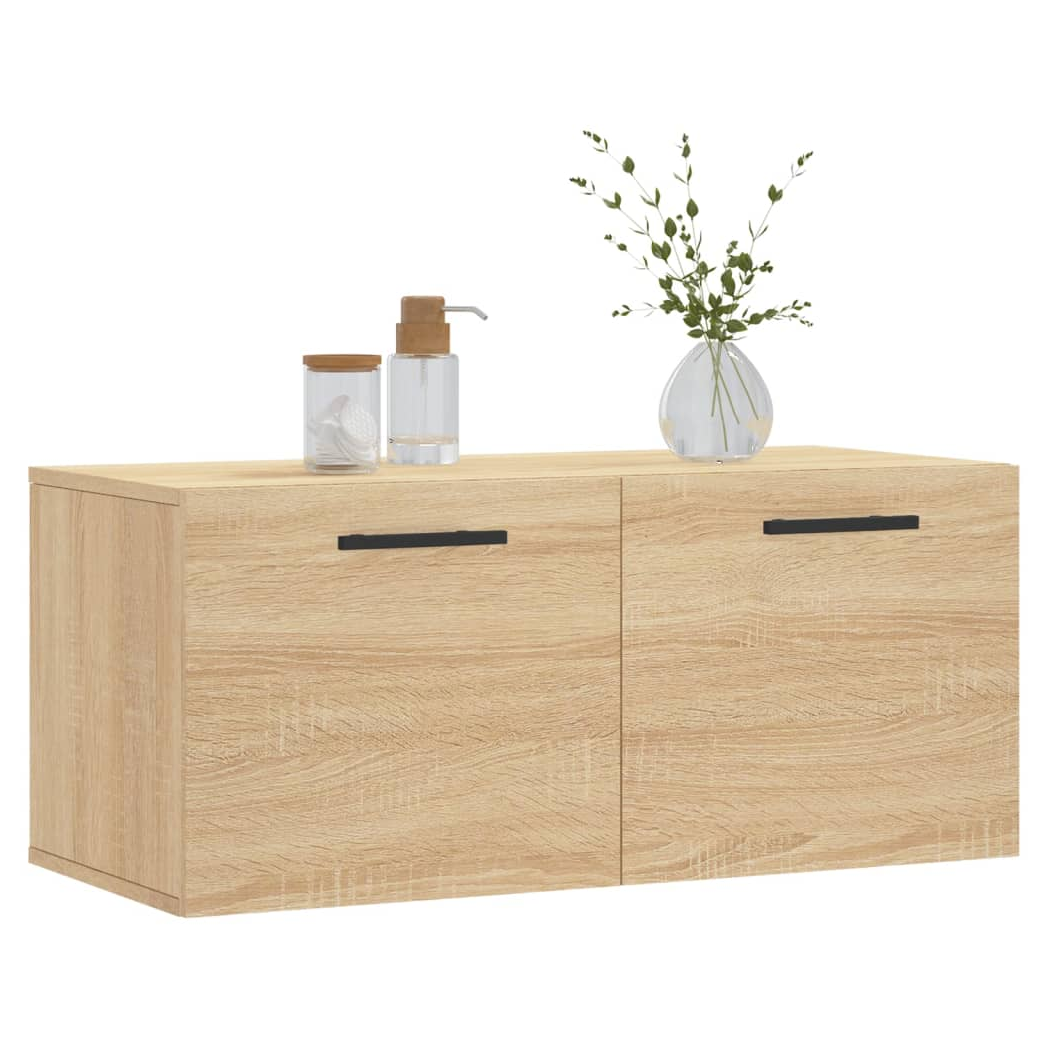 vidaXL Wall Cabinet Sonoma Oak 80x36.5x35 cm Engineered Wood