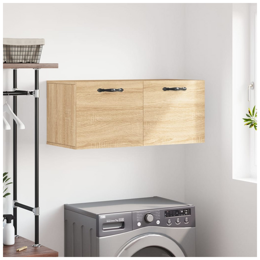 vidaXL Wall Cabinet Sonoma Oak 80x36.5x35 cm Engineered Wood