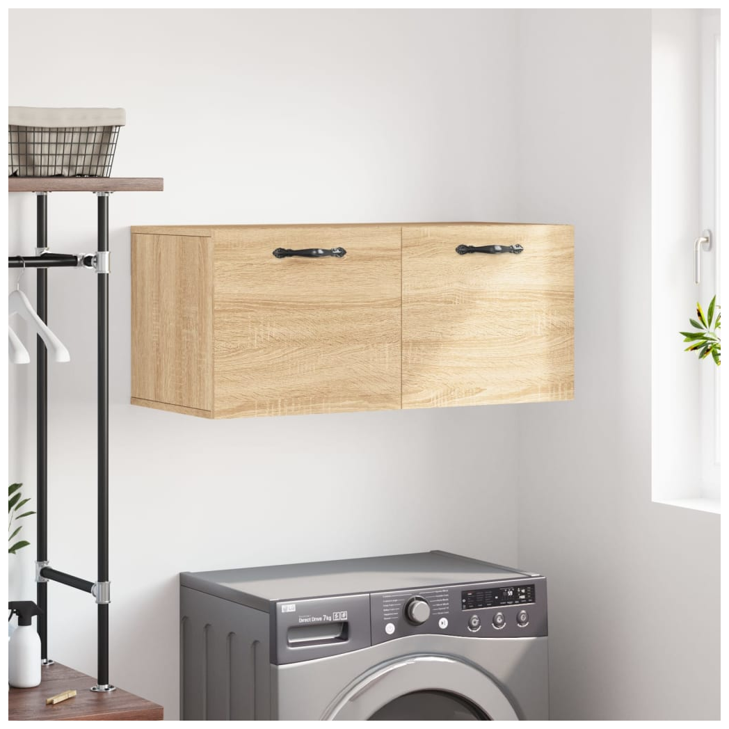 vidaXL Wall Cabinet Sonoma Oak 80x36.5x35 cm Engineered Wood