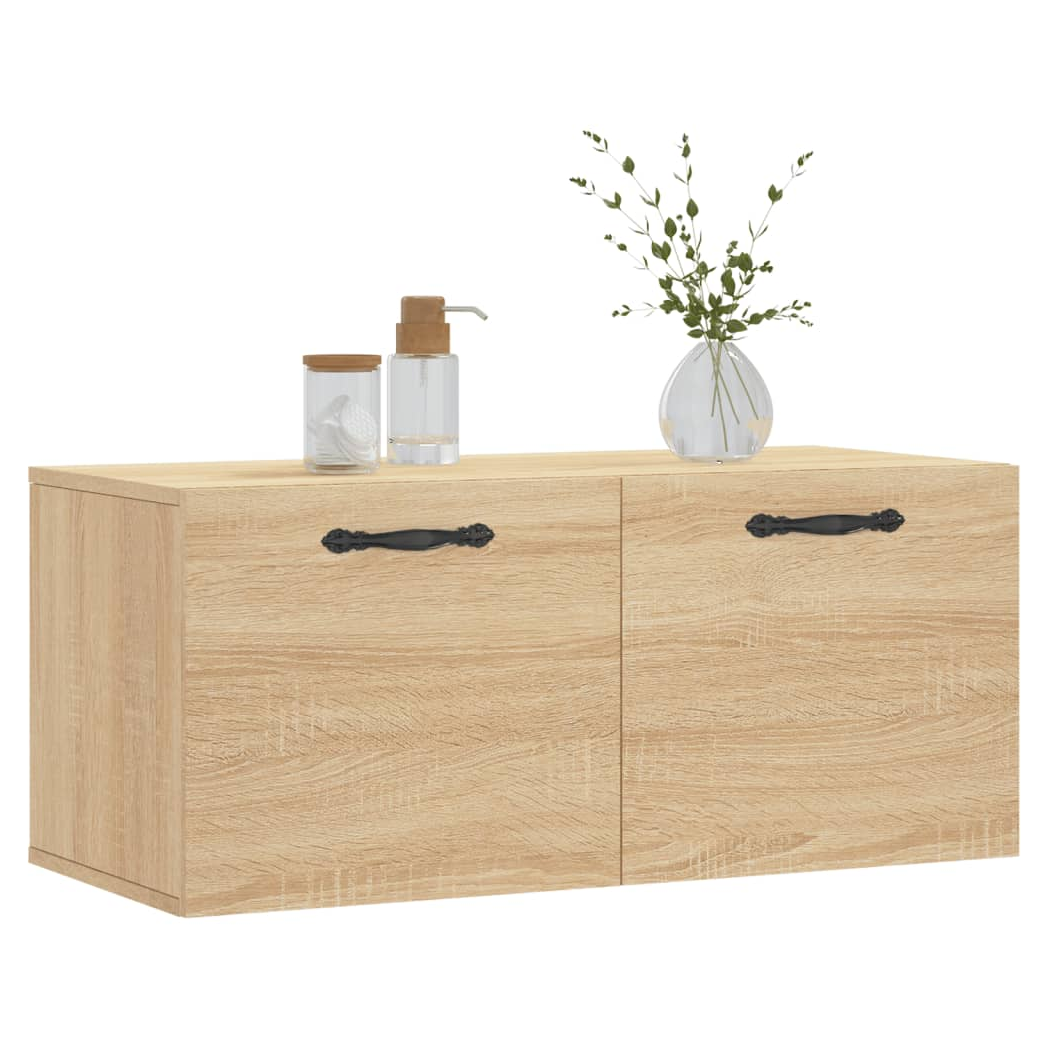 vidaXL Wall Cabinet Sonoma Oak 80x36.5x35 cm Engineered Wood