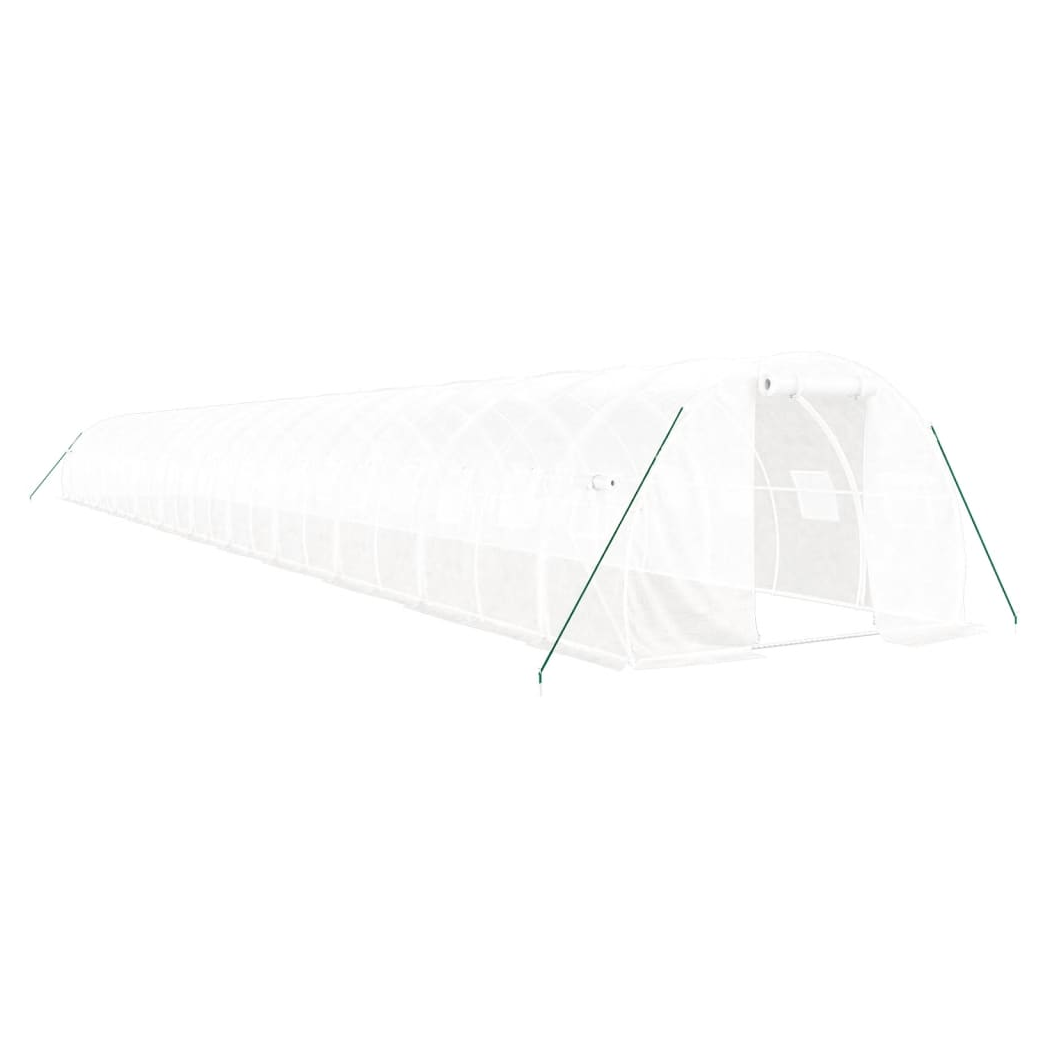 vidaXL Greenhouse with Steel Frame White 72 m 24x3x2 m