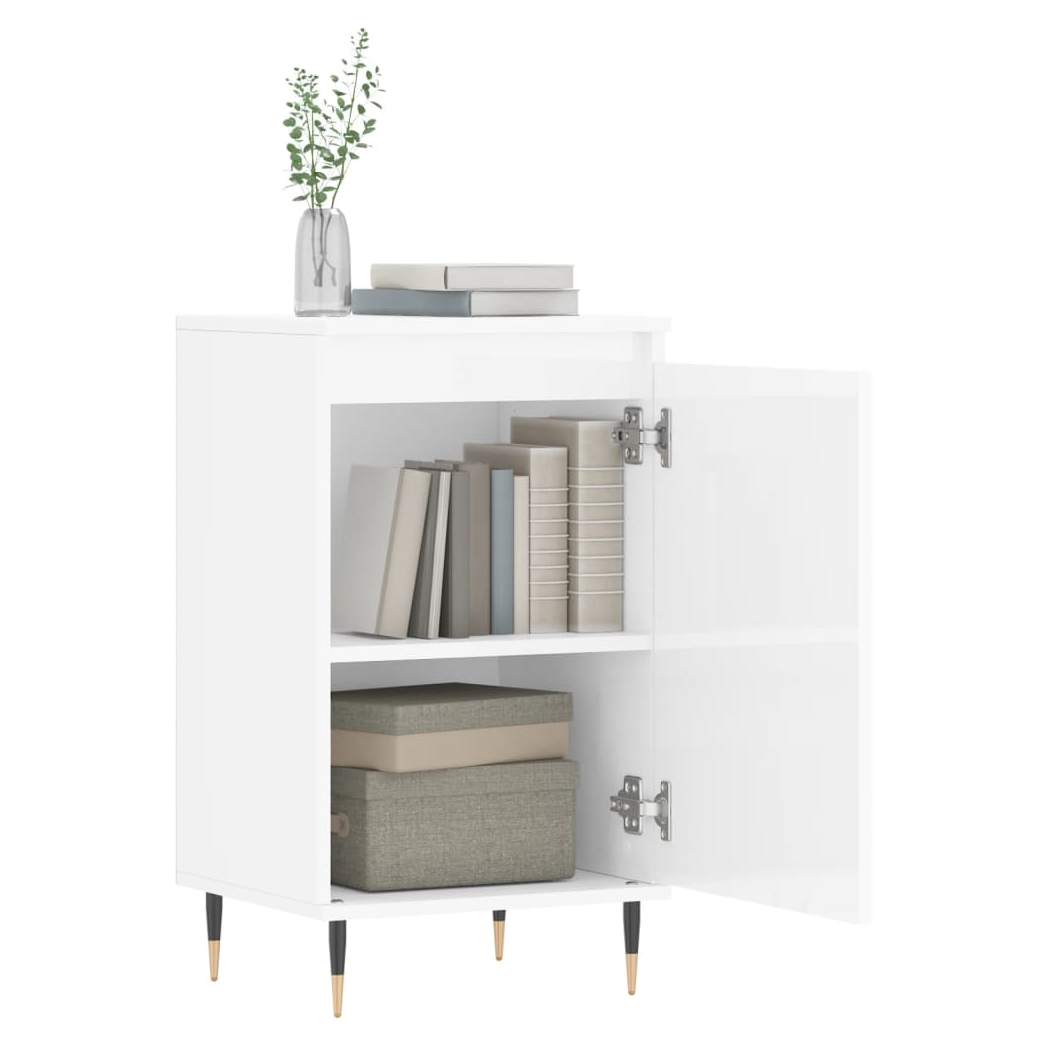 vidaXL Sideboard High Gloss White 40x35x70 cm Engineered Wood