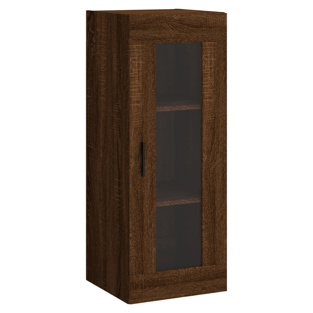 vidaXL Wall Mounted Cabinet Brown Oak 34.5x34x90 cm