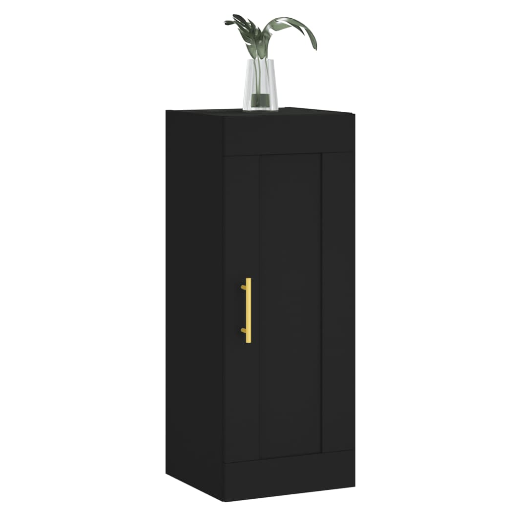 vidaXL Wall Mounted Cabinet Black 34.5x34x90 cm Engineered Wood