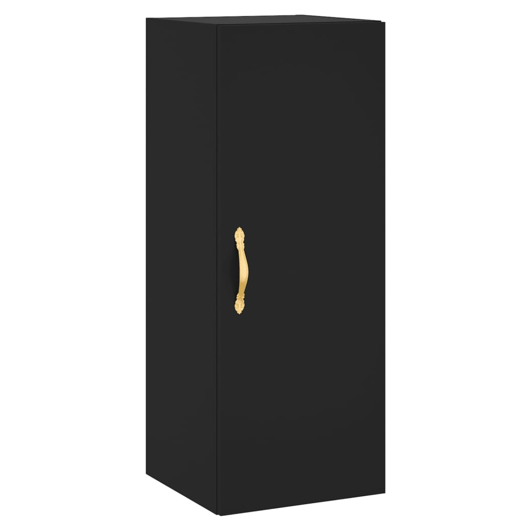 vidaXL Wall Mounted Cabinet Black 34.5x34x90 cm