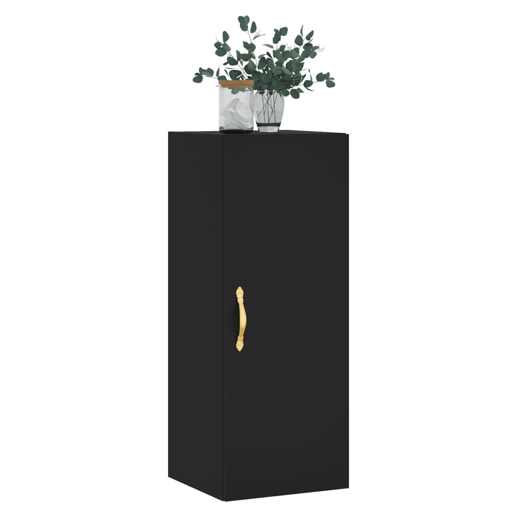 vidaXL Wall Mounted Cabinet Black 34.5x34x90 cm