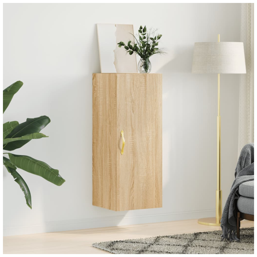 vidaXL Wall Mounted Cabinet Sonoma Oak 34.5x34x90 cm