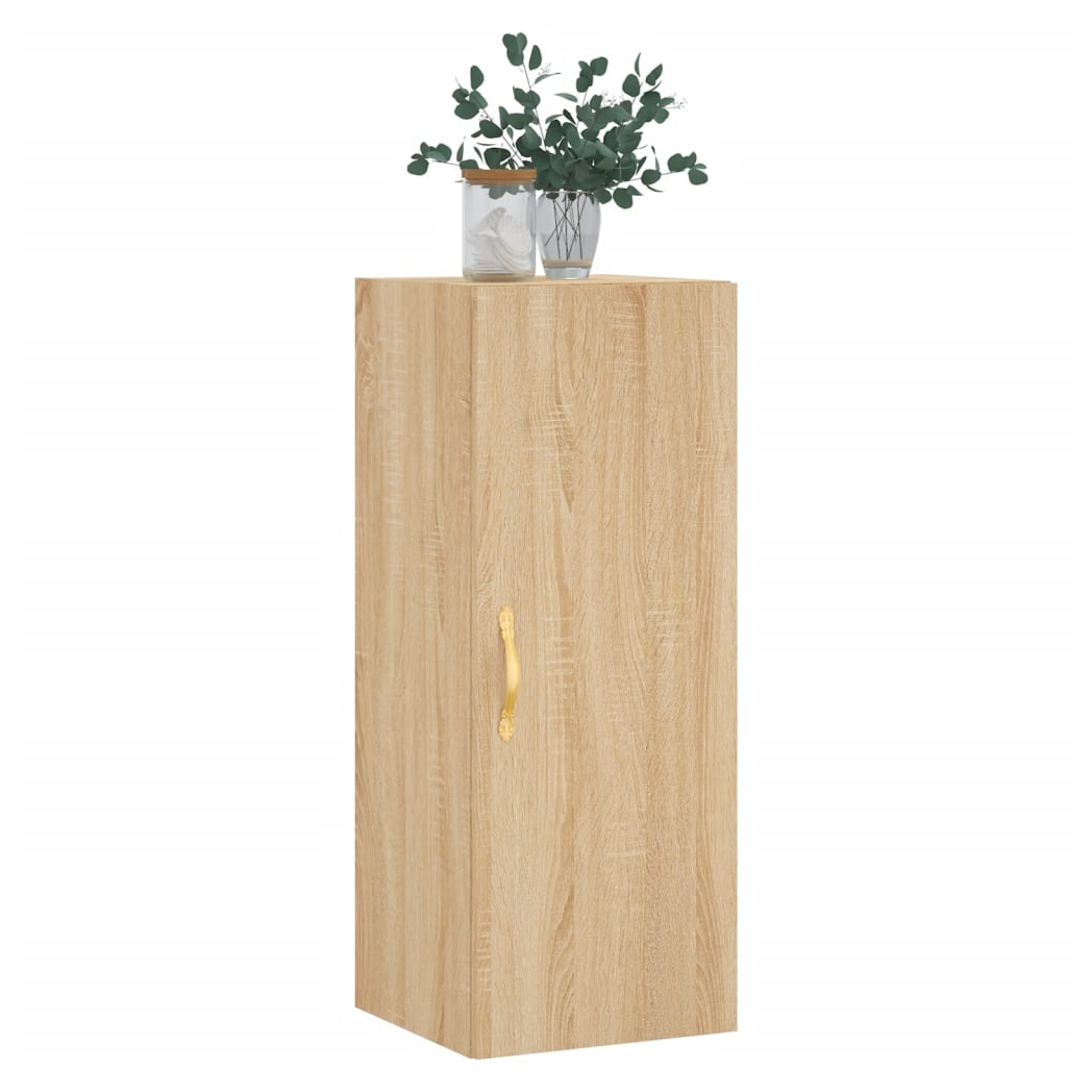 vidaXL Wall Mounted Cabinet Sonoma Oak 34.5x34x90 cm