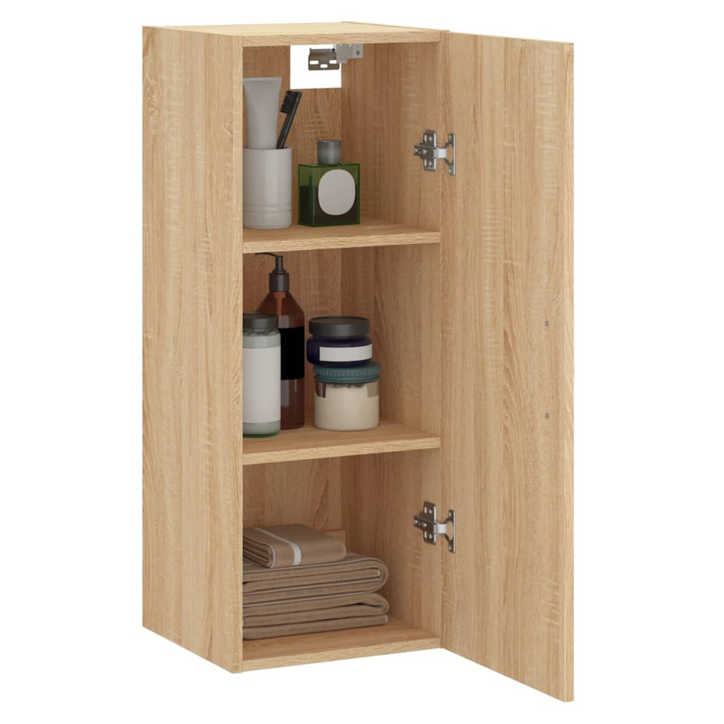 vidaXL Wall Mounted Cabinet Sonoma Oak 34.5x34x90 cm