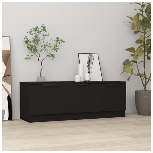 vidaXL TV Cabinet Black 102x35x36.5 cm Engineered Wood