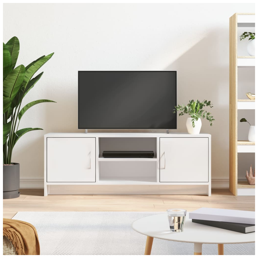 vidaXL TV Cabinet High Gloss White 102x30x37.5 cm Engineered Wood