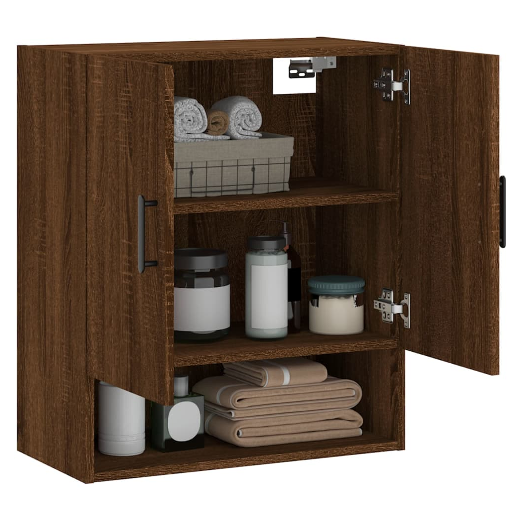 vidaXL Wall Cabinet Brown Oak 60x31x70 cm Engineered Wood