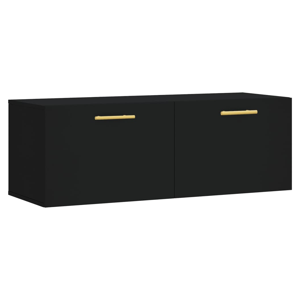 vidaXL Wall Cabinet Black 100x36.5x35 cm Engineered Wood