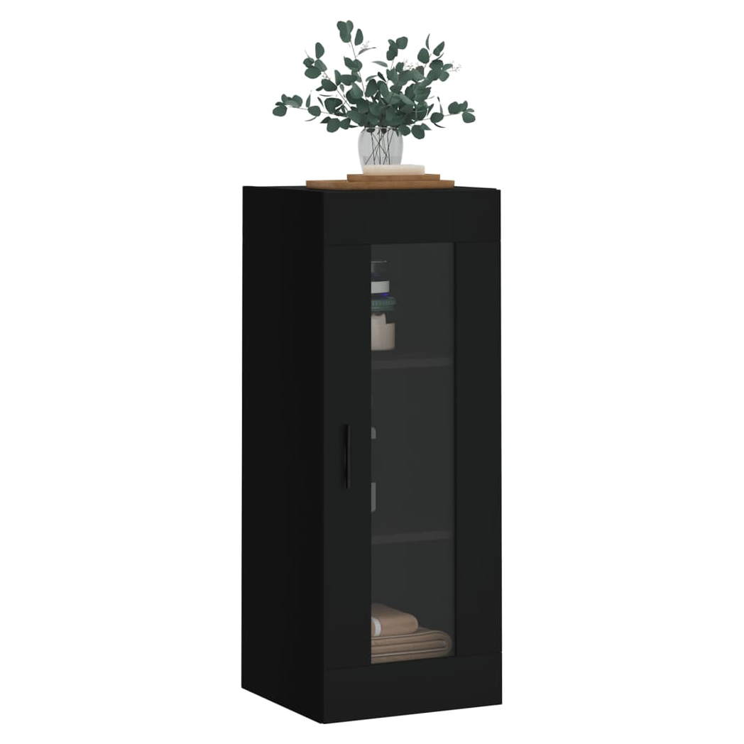 vidaXL Wall Mounted Cabinet Black 34.5x34x90 cm