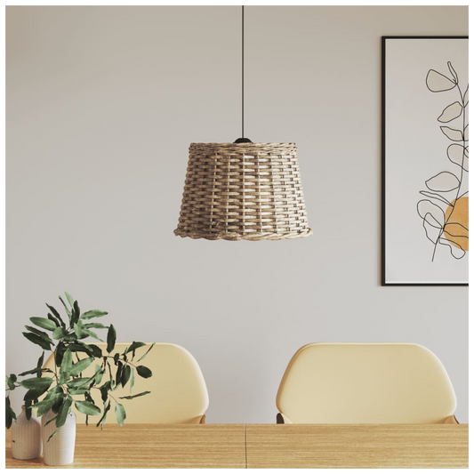 vidaXL Ceiling Lamp Shade Brown 40x26 cm Wicker