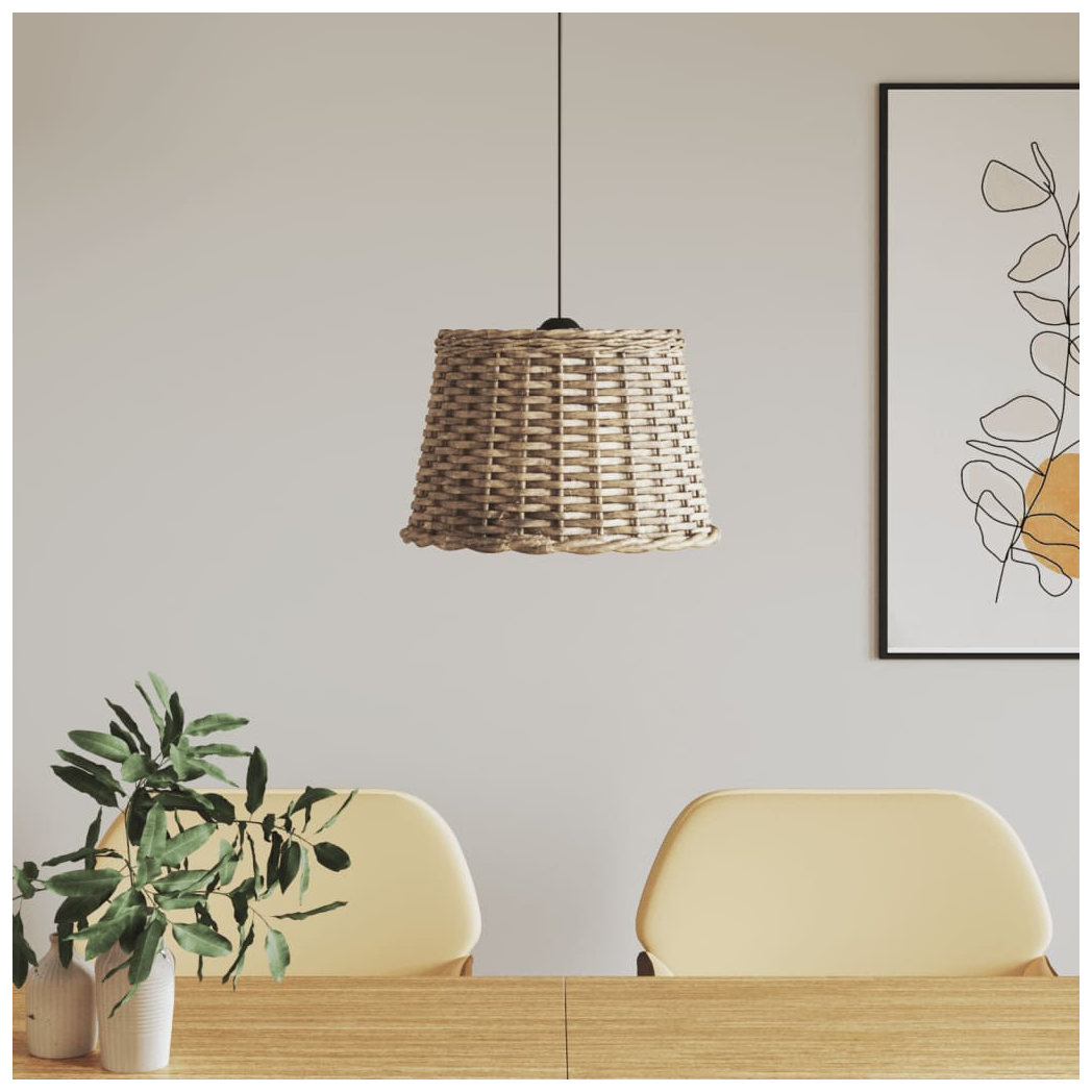 vidaXL Ceiling Lamp Shade Brown 40x26 cm Wicker