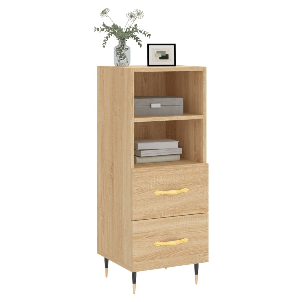 vidaXL Sideboard Sonoma Oak 34.5x34x90 cm Engineered Wood