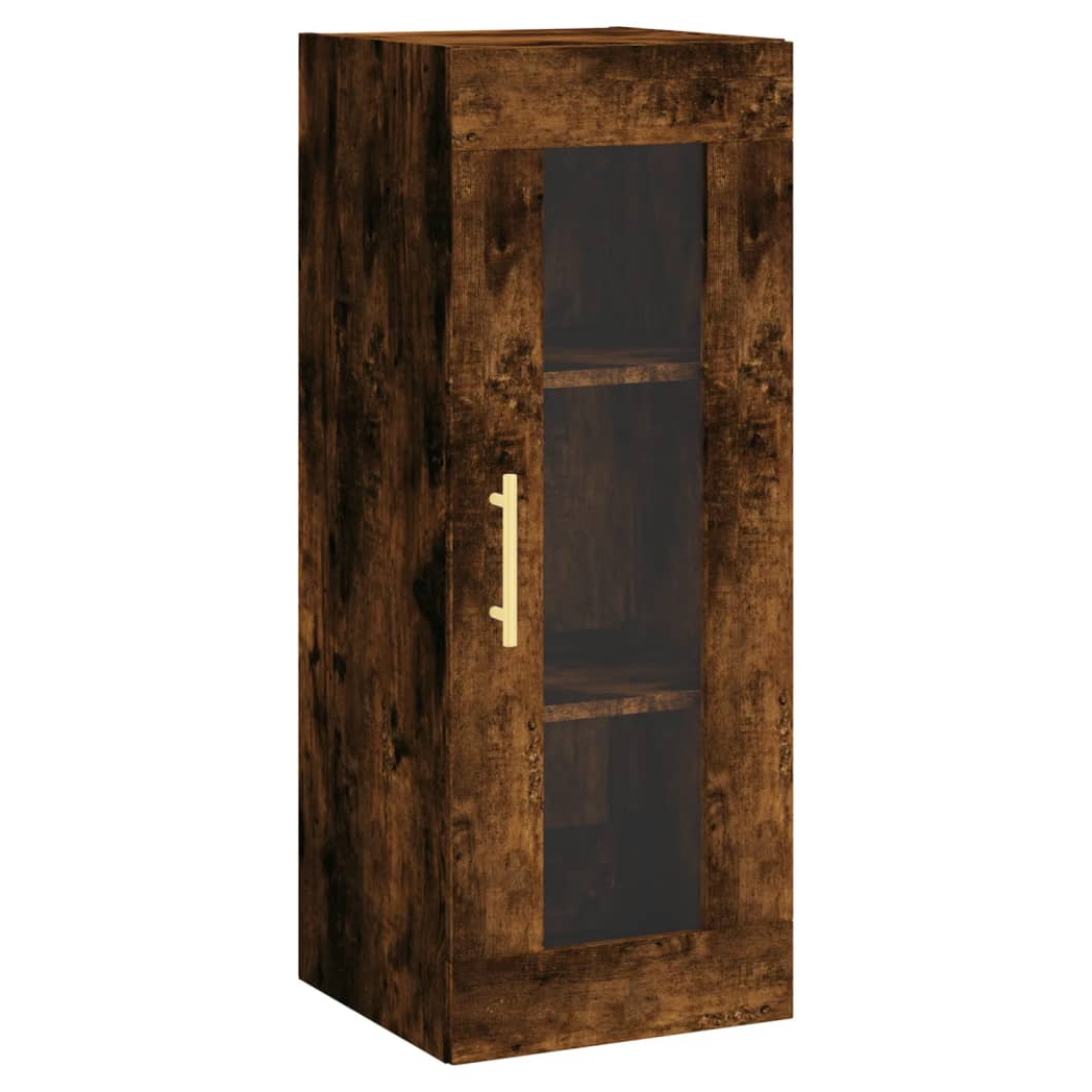 vidaXL Wall Mounted Cabinet Smoked Oak 34.5x34x90 cm