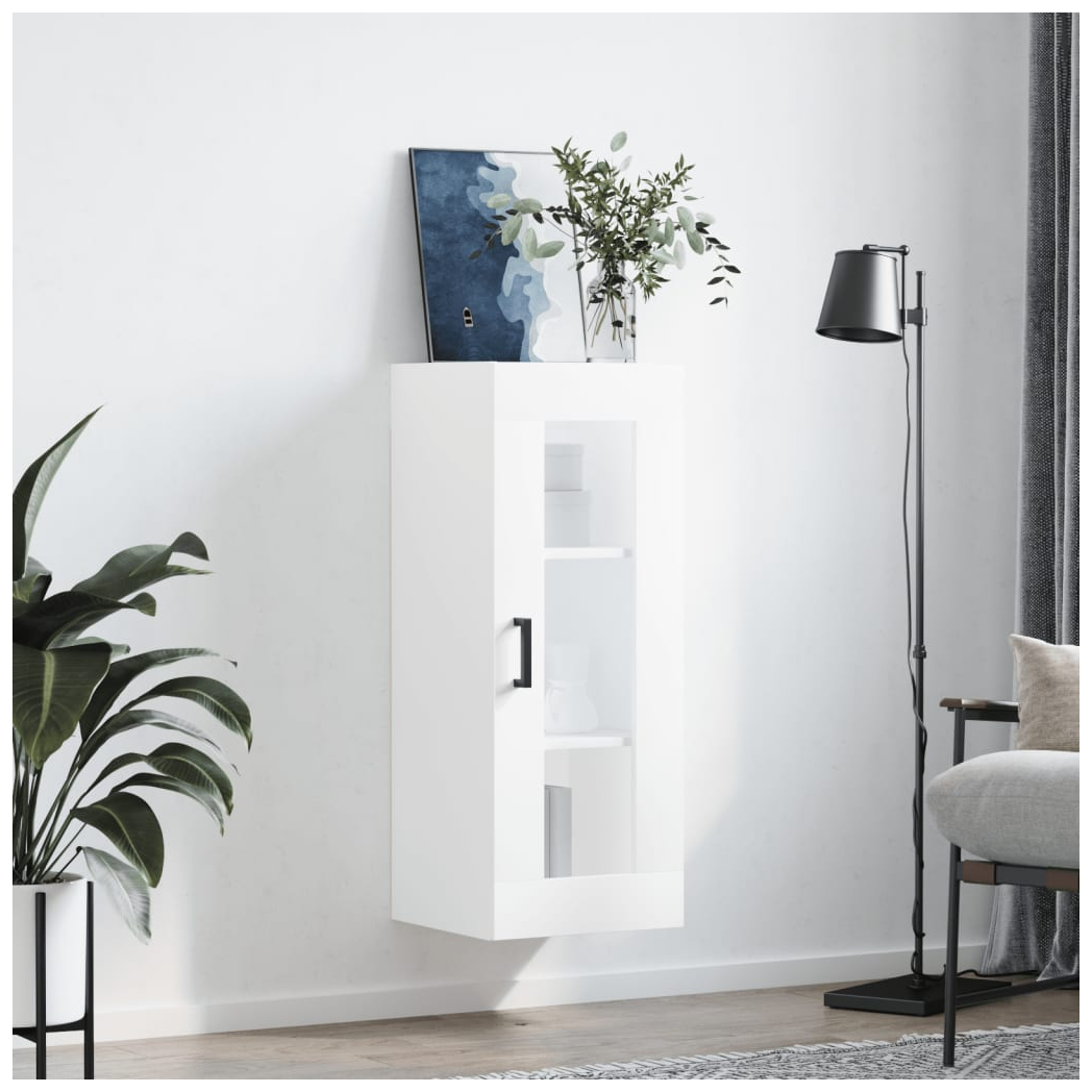 vidaXL Wall Mounted Cabinet White 34.5x34x90 cm