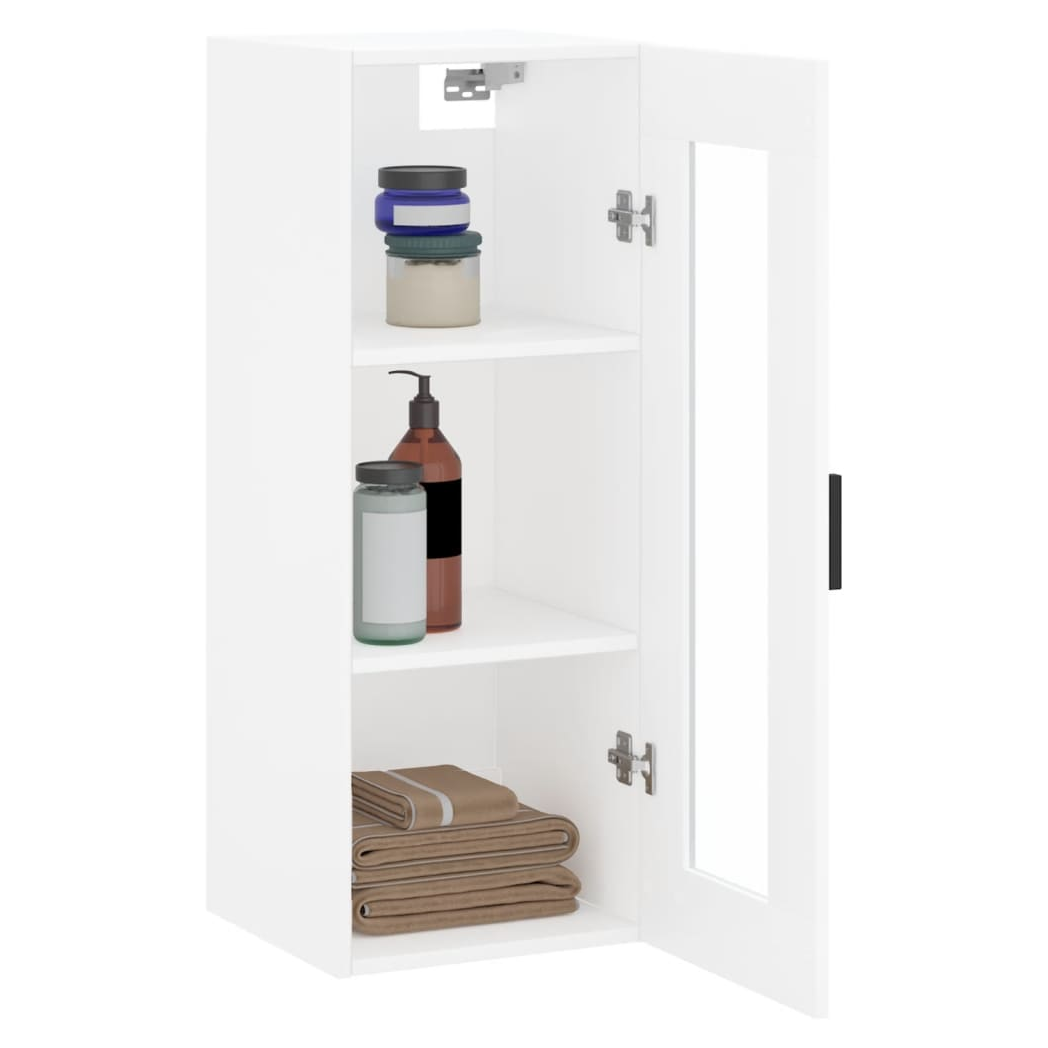 vidaXL Wall Mounted Cabinet White 34.5x34x90 cm