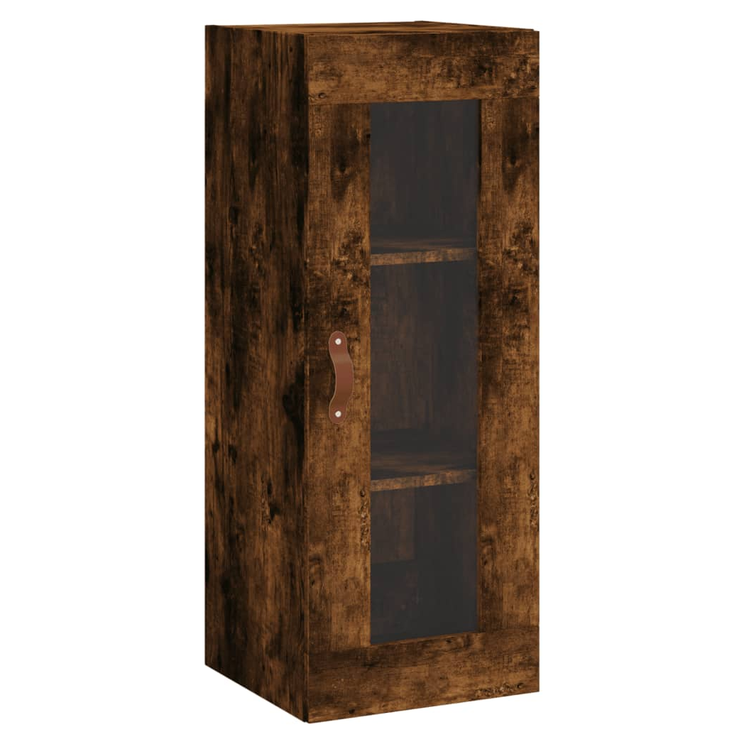 vidaXL Wall Mounted Cabinet Smoked Oak 34.5x34x90 cm