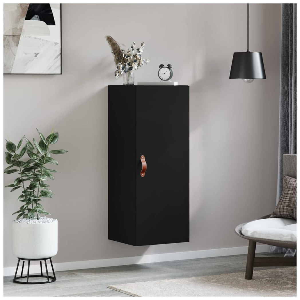 vidaXL Wall Mounted Cabinet Black 34.5x34x90 cm