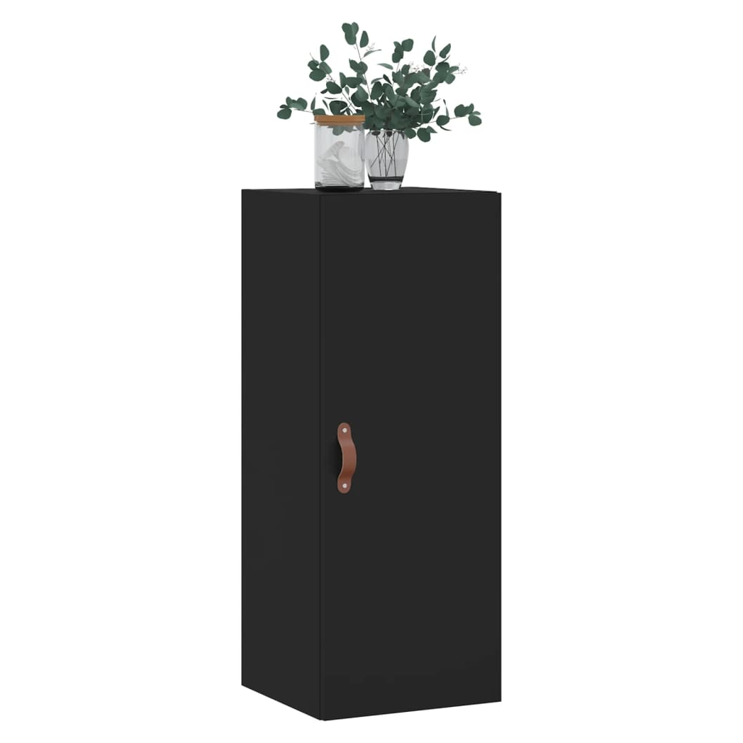 vidaXL Wall Mounted Cabinet Black 34.5x34x90 cm