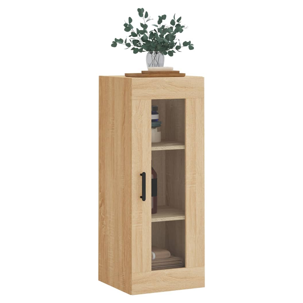 vidaXL Wall Mounted Cabinet Sonoma Oak 34.5x34x90 cm