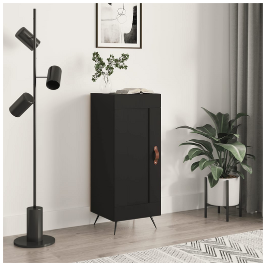 vidaXL Sideboard Black 34.5x34x90 cm Engineered Wood