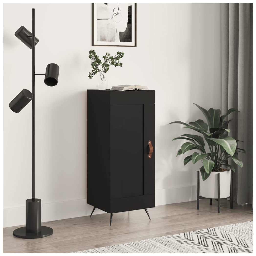 vidaXL Sideboard Black 34.5x34x90 cm Engineered Wood