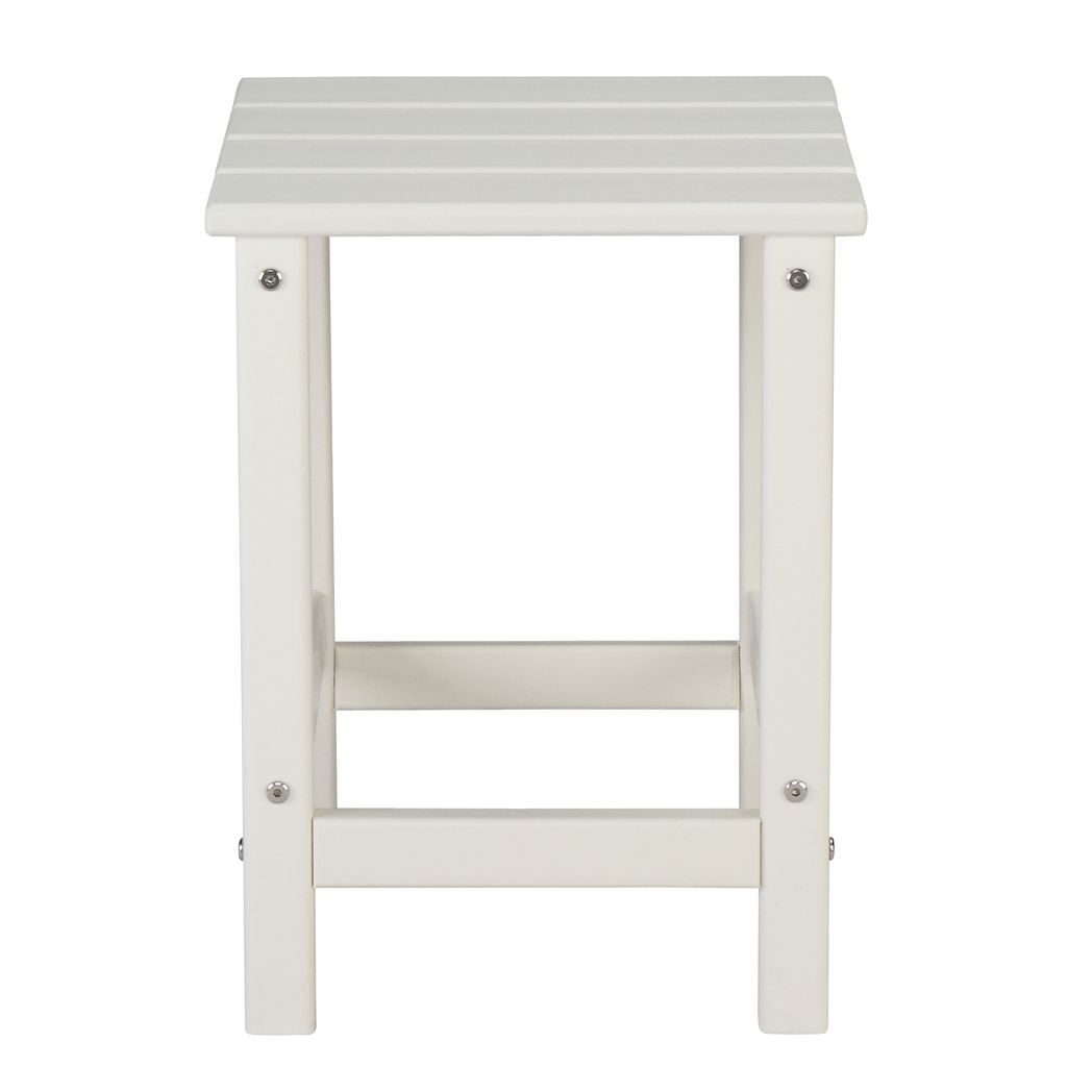 36*36*47cm Single Layer Square HDPE Side Table White