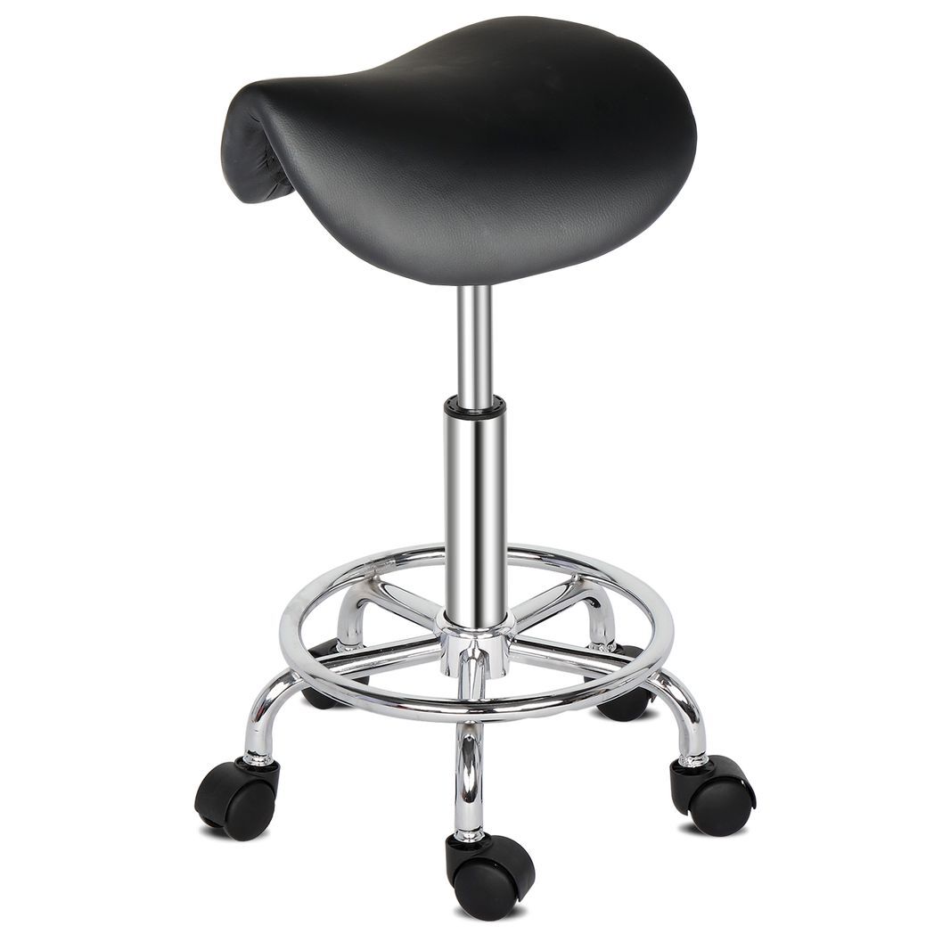 Saddle Stool Ha Ha Feet Rotation Bar Stool Black