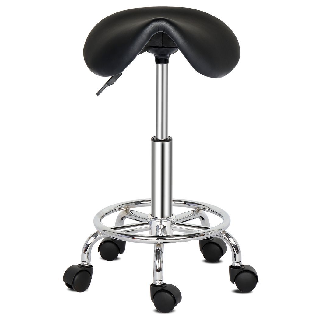 Saddle Stool Ha Ha Feet Rotation Bar Stool Black