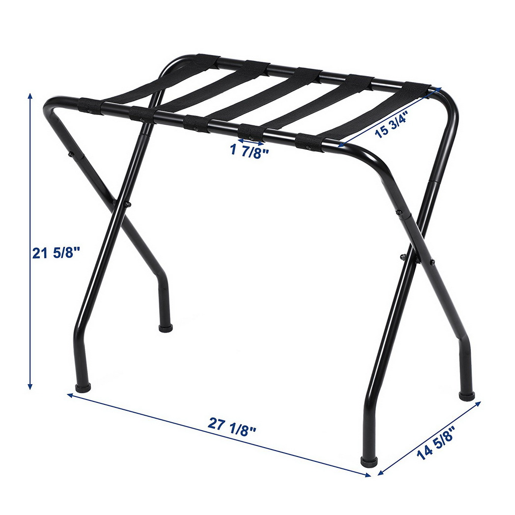 680*400*560MM Portable Metal Luggage Rack Black