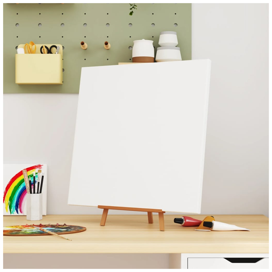 vidaXL Stretched Canvases 12 pcs White Fabric and Solid Wood Pine