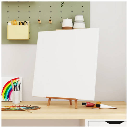 vidaXL Stretched Canvases 12 pcs White Fabric and Solid Wood Pine