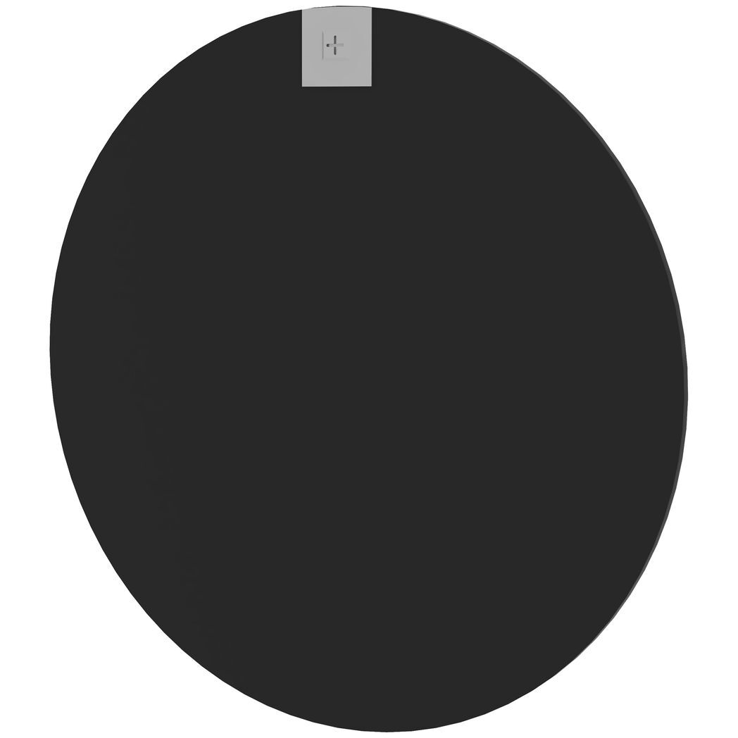 HOMCOM Wall Mirror for Living Room Bedroom, 61 cm Circle Bathroom Mirror, Black