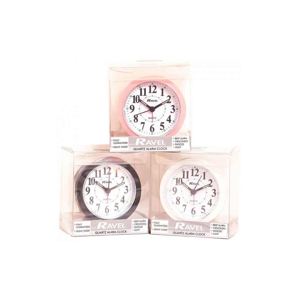 Ravel Midi Round Quartz Pink Alarm Clock RC022.5