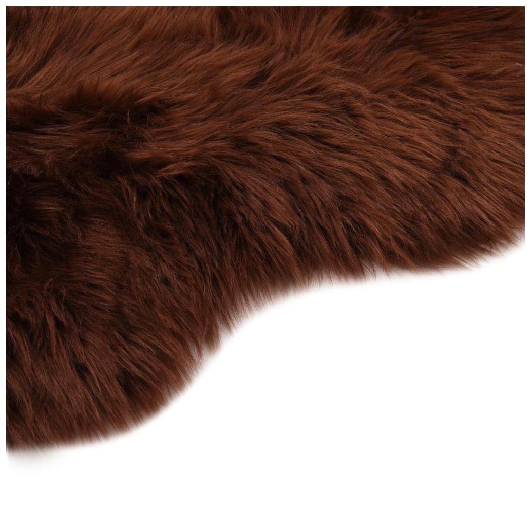 vidaXL Rug 60x90 cm Faux Sheep Leather Brown