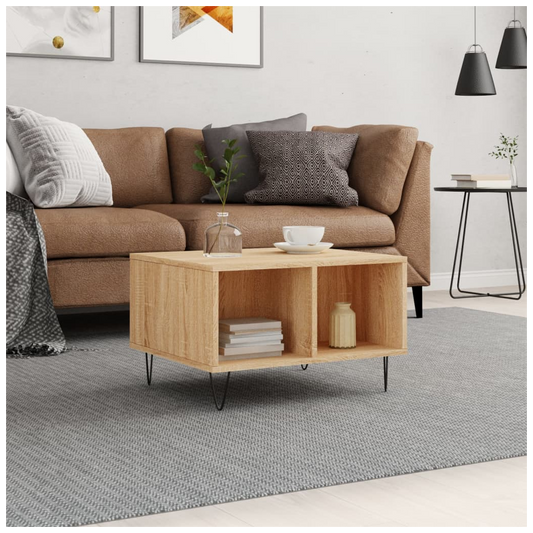 vidaXL Coffee Table Sonoma Oak 60x50x36.5 cm Engineered Wood